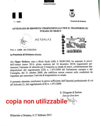 Licenza - abilitazione professionale preposto