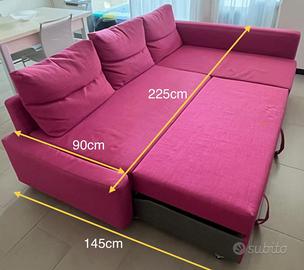 Divano letto con isola contenitore