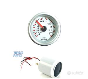 OROLOGIO PRESSIONE TURBO SFONDO BIANCO ILLUMINATO