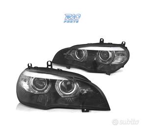 FARI XENO BMW X5 E70 07-10 ANGEL EYES 3D AFS NERO