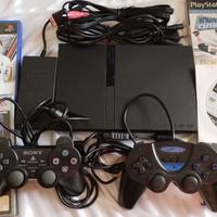 Console Playstation 2 slim, 2 pad e giochi