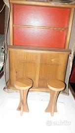 SET MOBILETTO BAR GIOCATTOLO LEGNO RAFFETTO raro