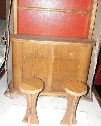 SET MOBILETTO BAR GIOCATTOLO LEGNO RAFFETTO raro