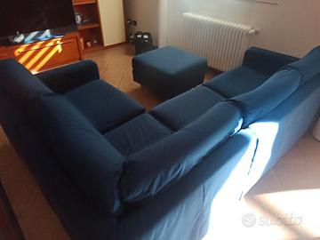  Divano angolare blu 