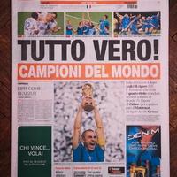 Gazzetta originale Italia campione del mondo 2006