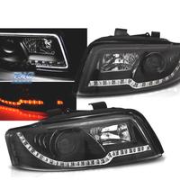 FARI AUDI A4 00-04 LUCI A TUBO LED NERE