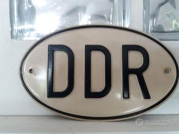 Targa vintage ovale "DDR" Germania dell'Est