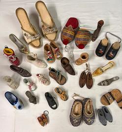 Collezione vintage di scarpe in miniatura,36 pezzi