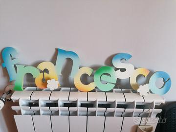 Appendiabiti cameretta con nome Francesco