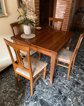 Tavolo quadrato 100x100 con 4 sedie