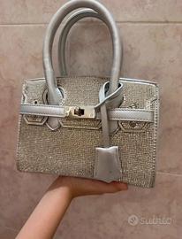 Borsa argento con brullantini