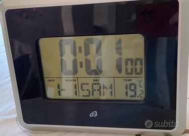 Orologio LCD con monitoraggio temperatura interna