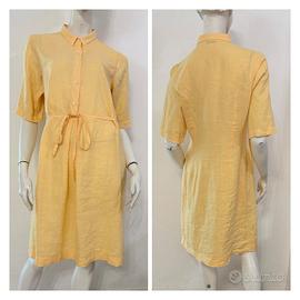 ROSSO35 Vestito abito giallo in lino