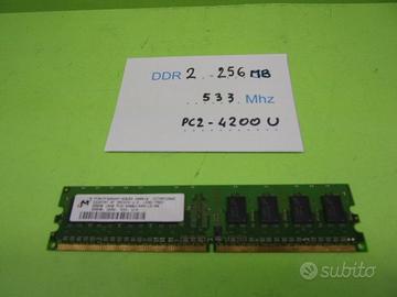 Modulo RAM DDR2 256 Mbyte PC2-4200 533 MHz, PC2