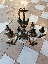Lampadario ottone