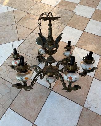 Lampadario ottone