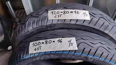 coppia gomme  120 80 16  -  100 80 16 cts