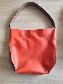 Borsa a spalla Piquadro bicolore in pelle