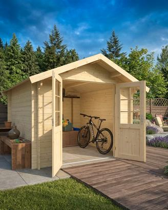 CASETTA DI LEGNO IDA 270x270x239h cm  spess. 28mm