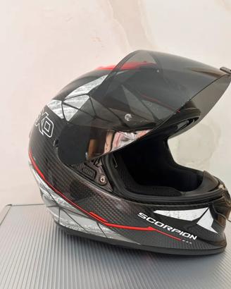 Casco integrale in fibra di carbonio Scorpion