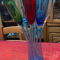 set di calici di vetro di murano dell