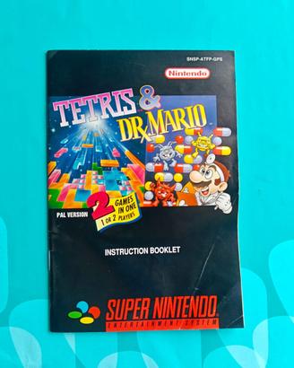 Manuale libtrtto Nintendo Snes tetris e dr Mario