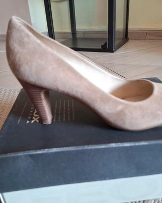 scarpe décolleté geox  in camoscio beige