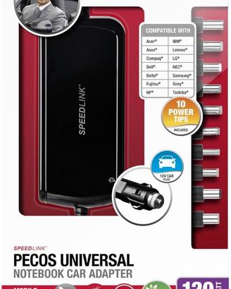 SpeedLink Pecos 120W alimentatore auto notebook