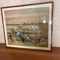 Quadro con cornice in legno