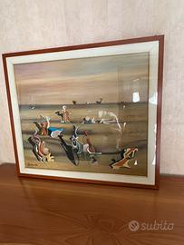 Quadro con cornice in legno