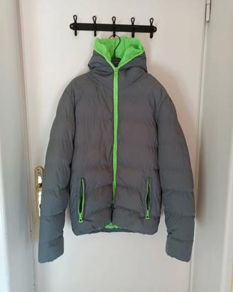 Piumino Black Number grigio verde fluo L veste M