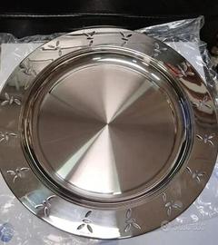 Vassoio piatto centrotavola tondo amc acciaio