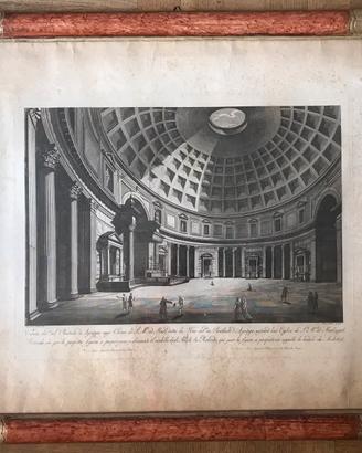 Stampa Pantheon Roma Incisione Feoli Fin 700 80x60