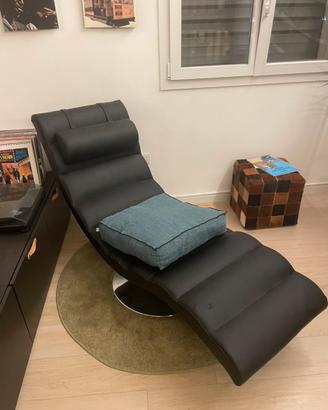 Chaise Longue da lettura in ecopelle
