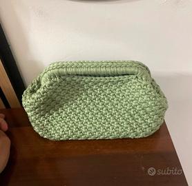 borsa in cordino intrecciata/lavorata a mano