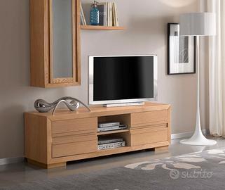 Mobile base madia porta TV legno naturale moderno