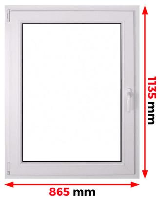 Finestra di plastica PVC Bianca 865X1135mm
