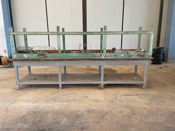 3 Banconi da lavoro legno 4m – 150€ cad.