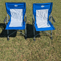 2 Sedie da campeggio pieghevoli – Blu e Bianco
