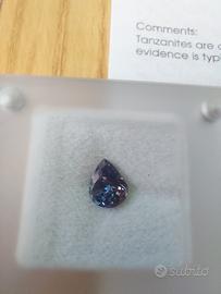 Tanzanite naturale certificata (alta qualità)