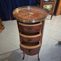 Mobile Pandoro Intarsiato con Piano Rotondo 