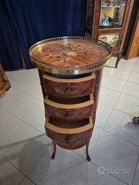 Mobile Pandoro Intarsiato con Piano Rotondo 