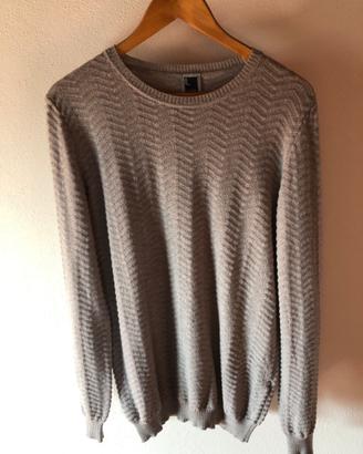 OBJ lanificio cerruti maglione slim fit lana merin