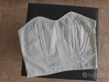 Top bustier bianco Vintage