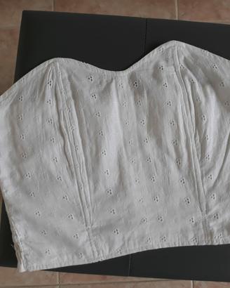Top bustier bianco Vintage