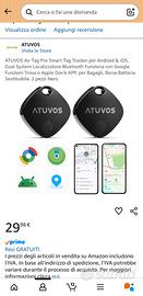 Smart Tag Bluetooth ATUVOS 2 Pezzi