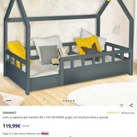 Letto casetta 80x160cm