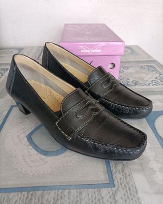 Scare donna in pelle nera nr 38