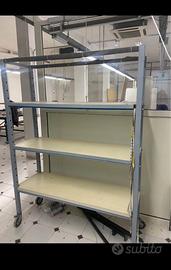 Scaffale metallico su ruote - Totalmente saldato !