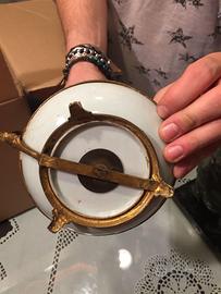 Portacandele di una volta Ottone Ceramica